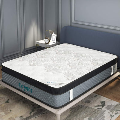 Crystli 10 Inch Memory Foam Innerspring Hybrid Double Mattress