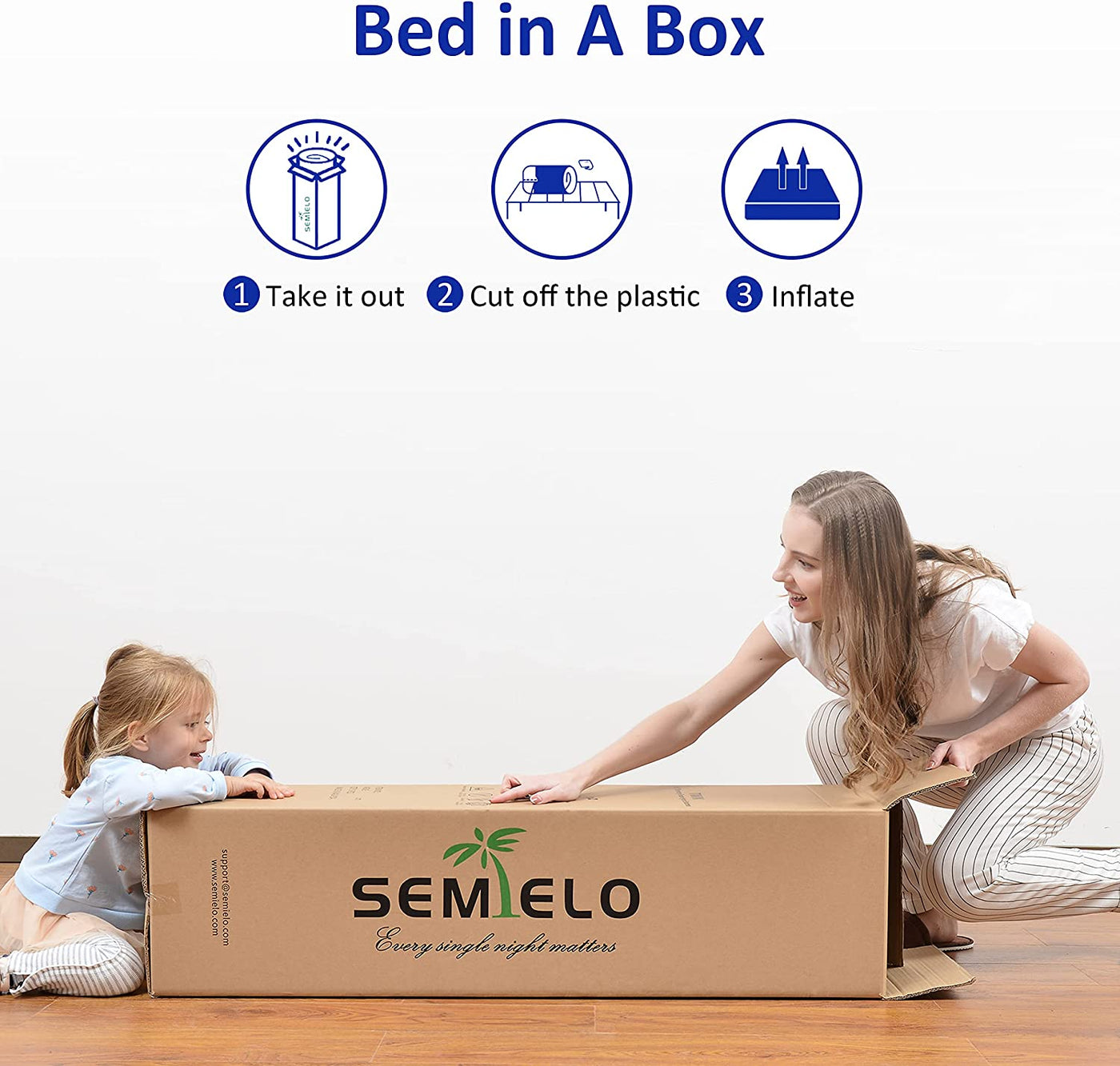 SEMIELO 10 Inch Pressure Relieving & Cool Sleep Medium Firm Hybrid Mattress